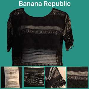 Sexy Black Lace Top by Banana Republic (S) NWOT